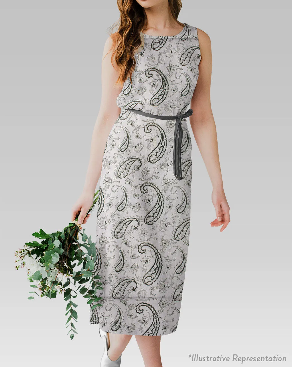 ( Pre Cut 90 CM ) Hand Block Rayon Fabric