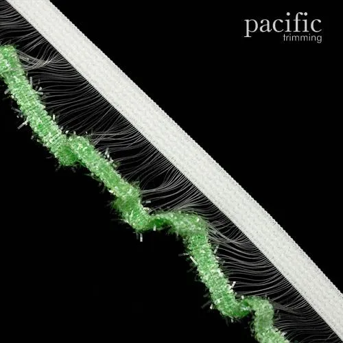 1 Inch Metallic Edge Stretch Ruffle Elastic