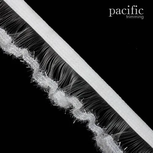 1 Inch Metallic Edge Stretch Ruffle Elastic