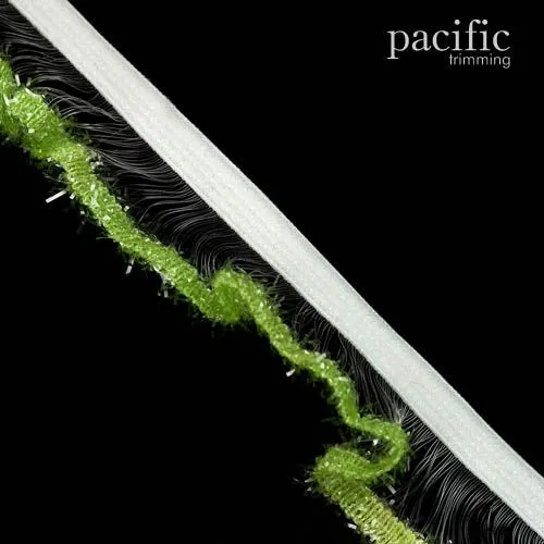 1 Inch Metallic Edge Stretch Ruffle Elastic
