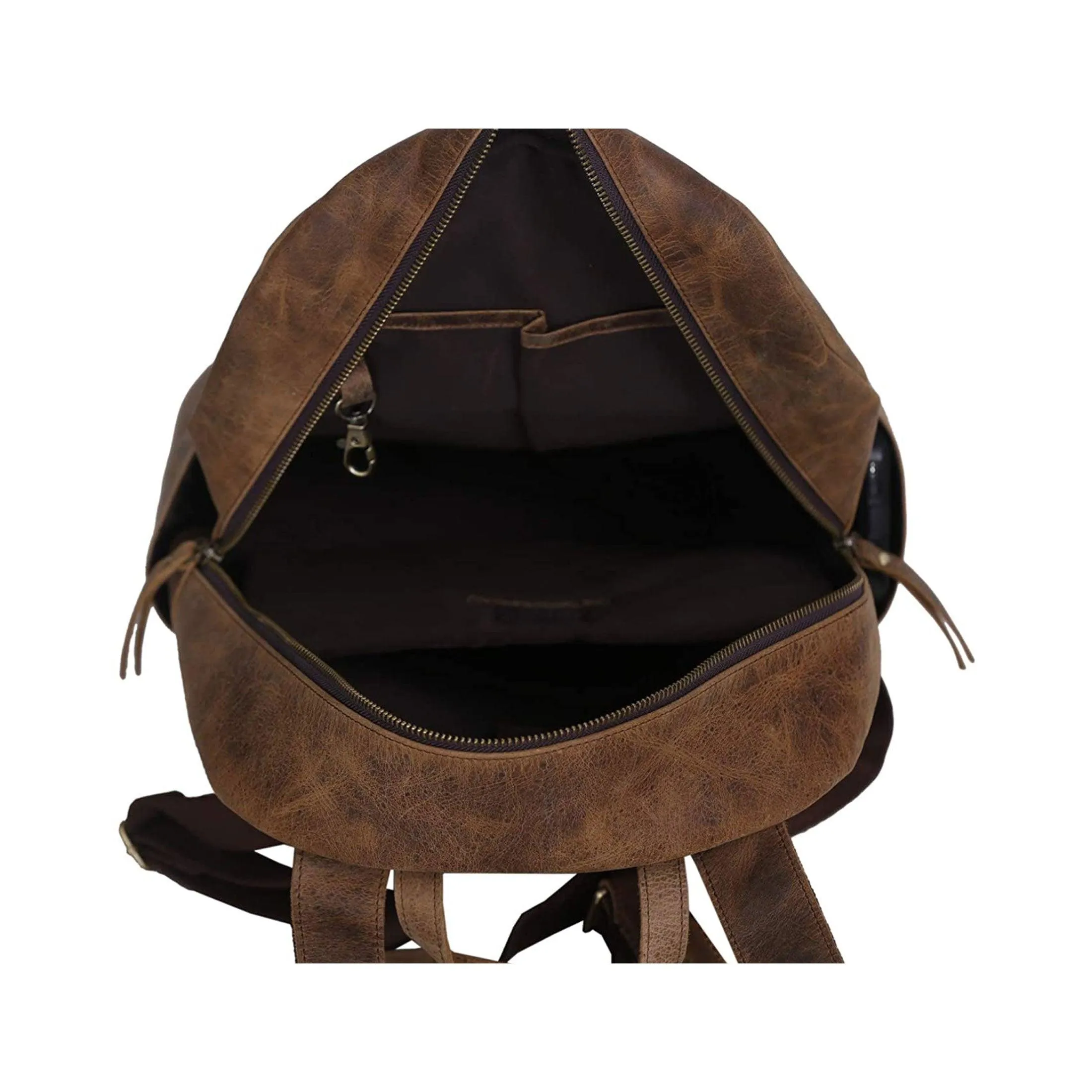 17 Inch Leather backpack rucksack laptop bag for women and men travel school college hiking travel essential shoulder camping Premium buffalo leather bag