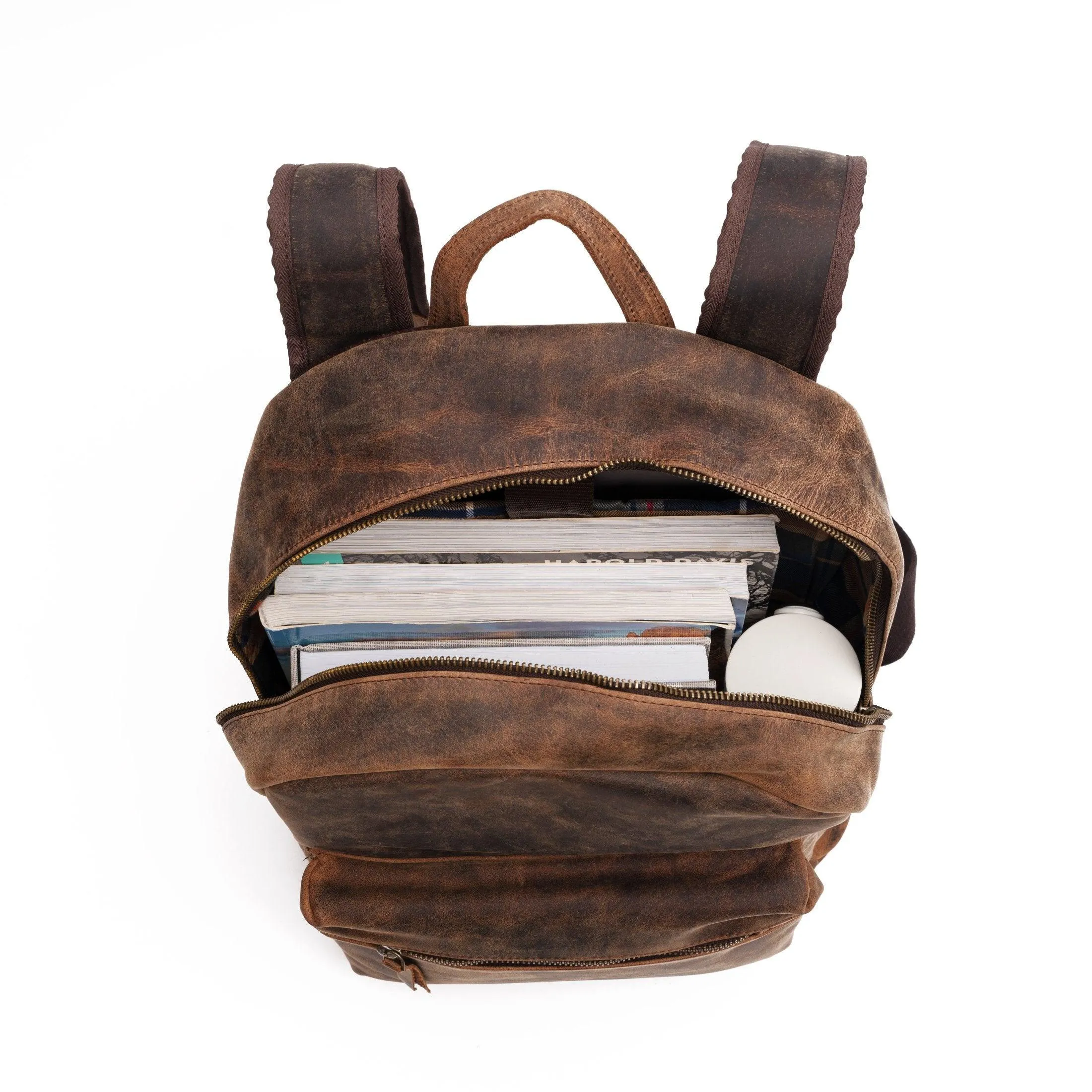 17 Inch Leather backpack rucksack laptop bag for women and men travel school college hiking travel essential shoulder camping Premium buffalo leather bag
