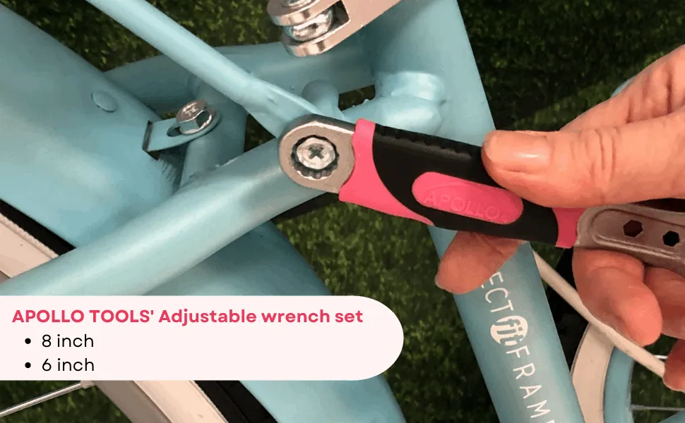 2 Adjustable Wrenches - Pink - DT5007P