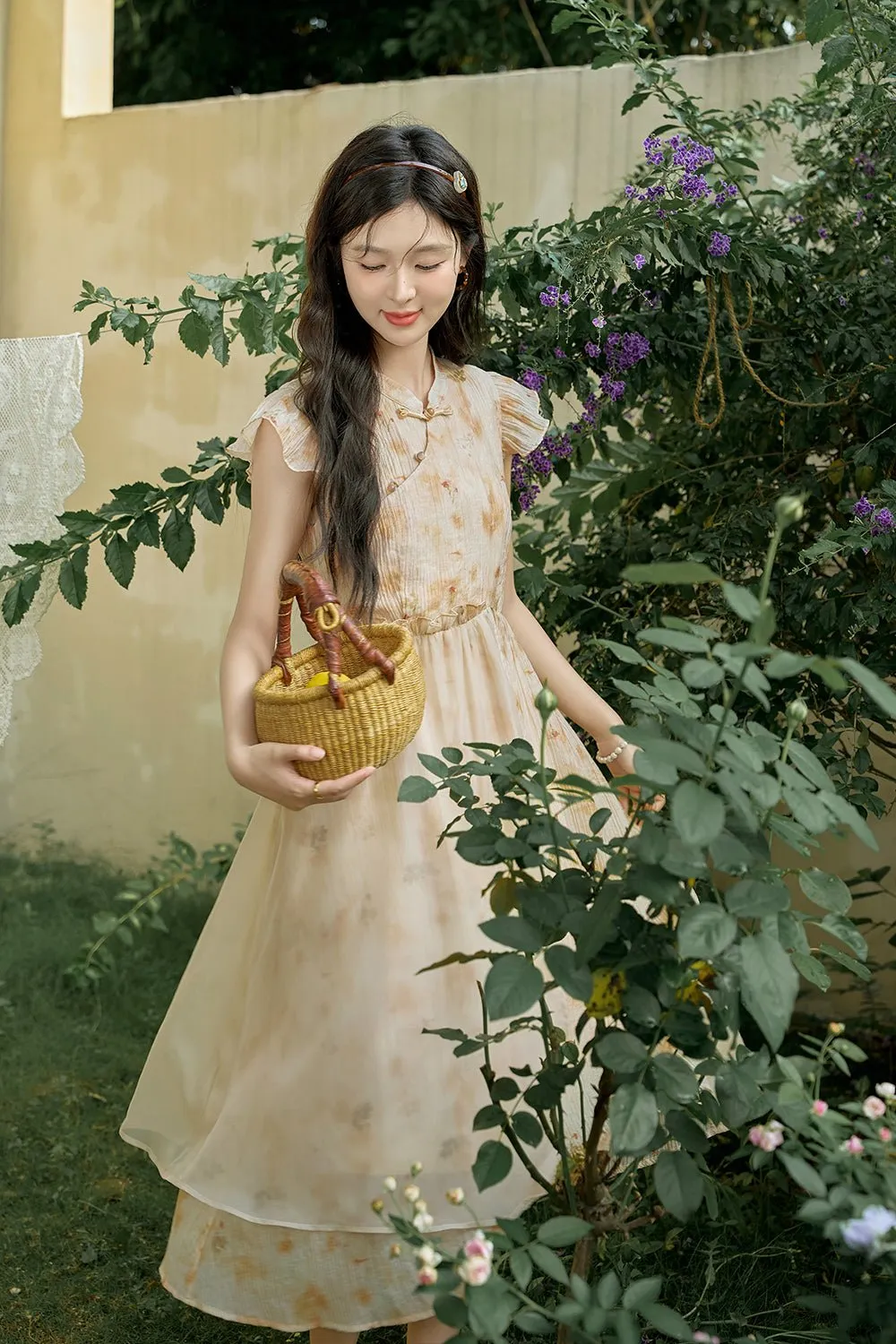 A-line Printing Maxi Dress for Women