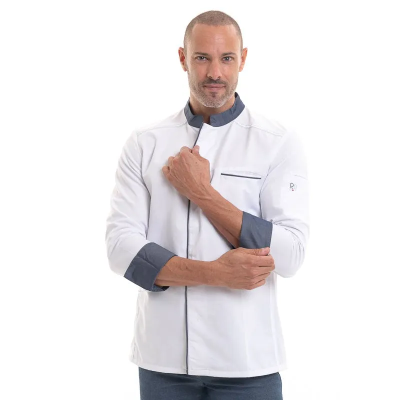 ABAX White and Denim Kitchen Coat - ROBUR