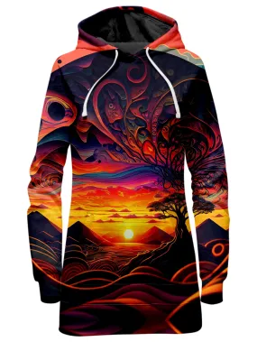 Acid Sunset Hoodie Dress