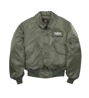 Alpha Industries CWU-45P Nylon Flight Jacket Sage Green