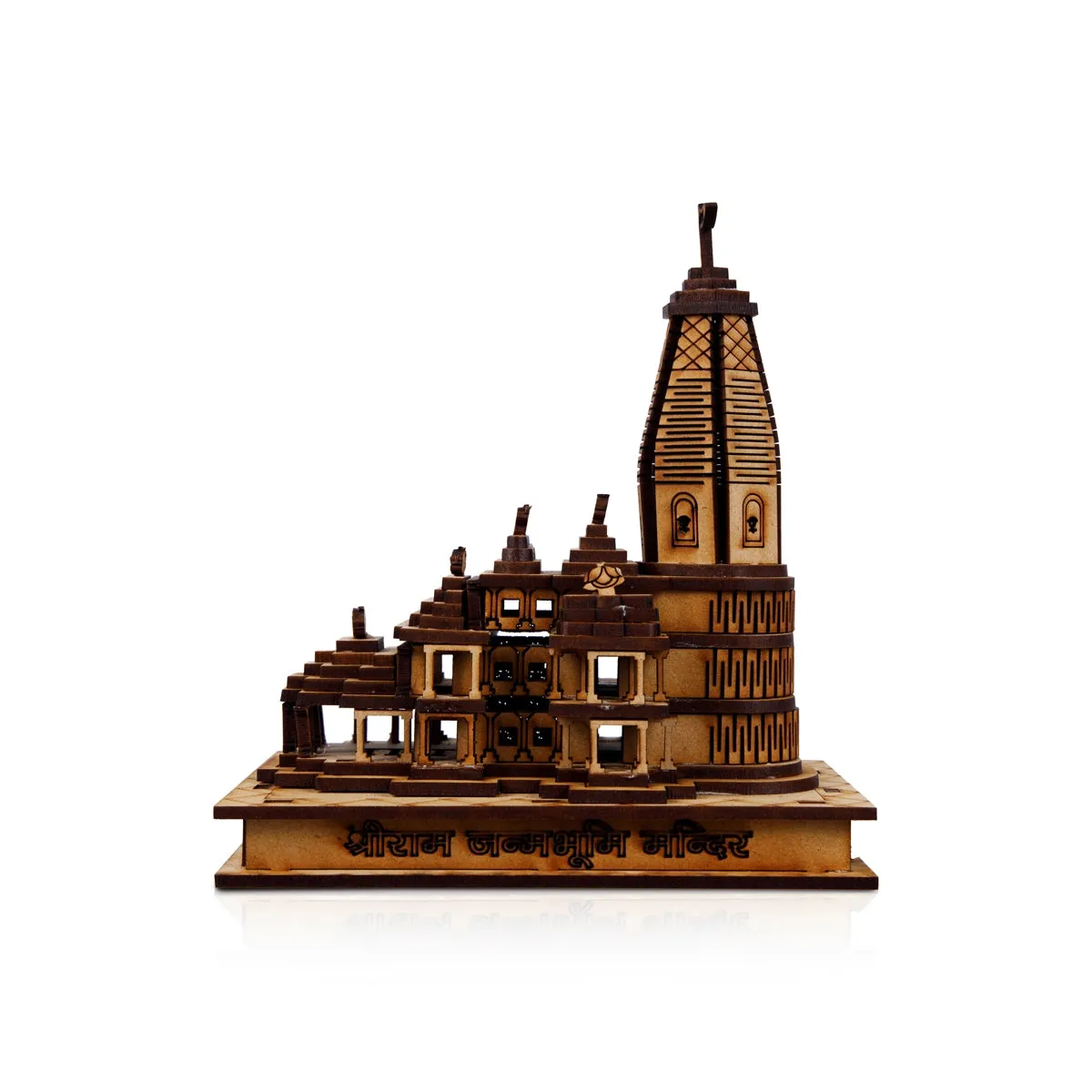 Ayodhya Ram Temple with LED - 6 x 5.5 Inches