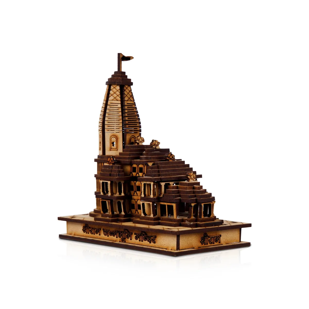 Ayodhya Ram Temple with LED - 6 x 5.5 Inches