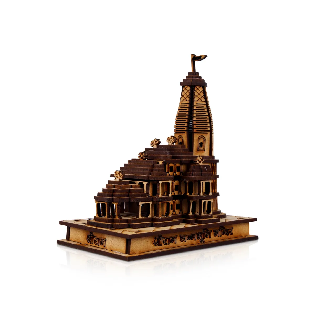 Ayodhya Ram Temple with LED - 6 x 5.5 Inches
