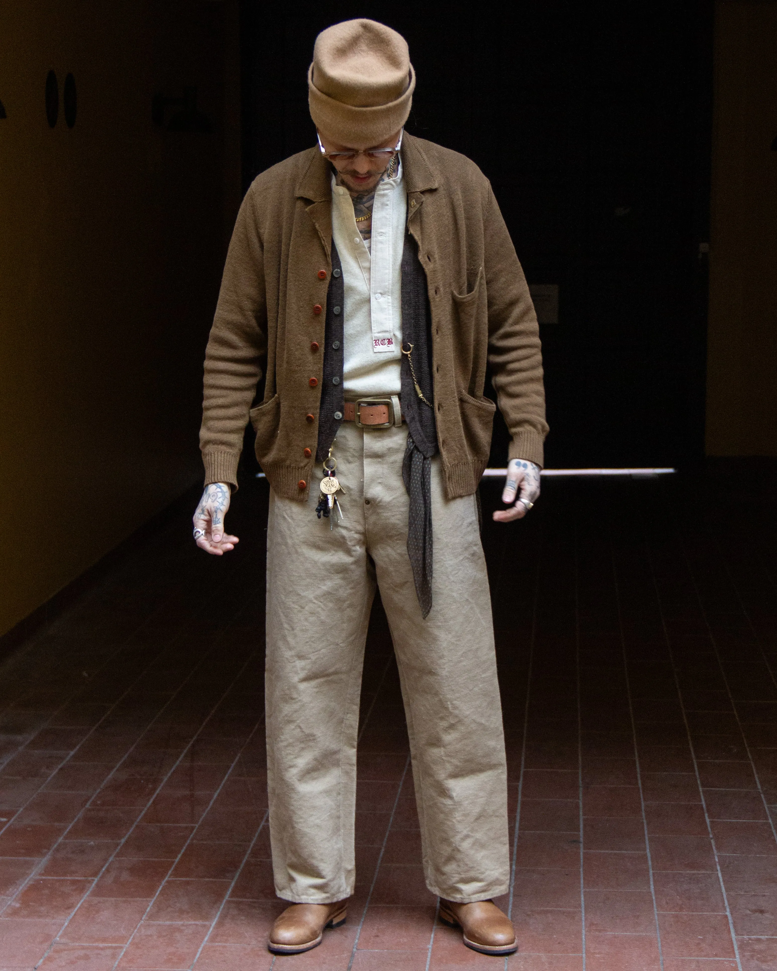 Belafonte Ragtime Clothing, Knit Vest, Brown Mix