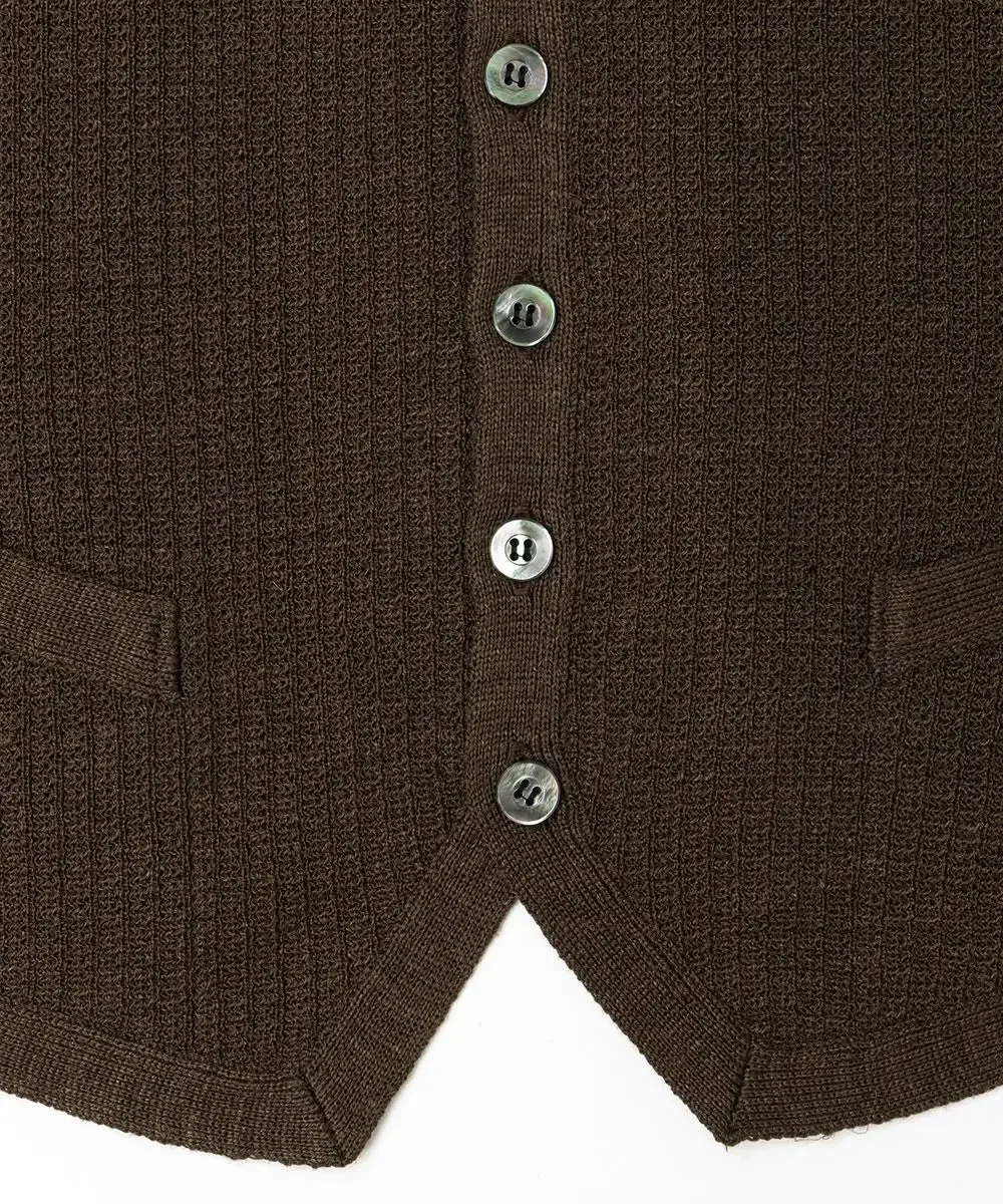 Belafonte Ragtime Clothing, Knit Vest, Brown Mix