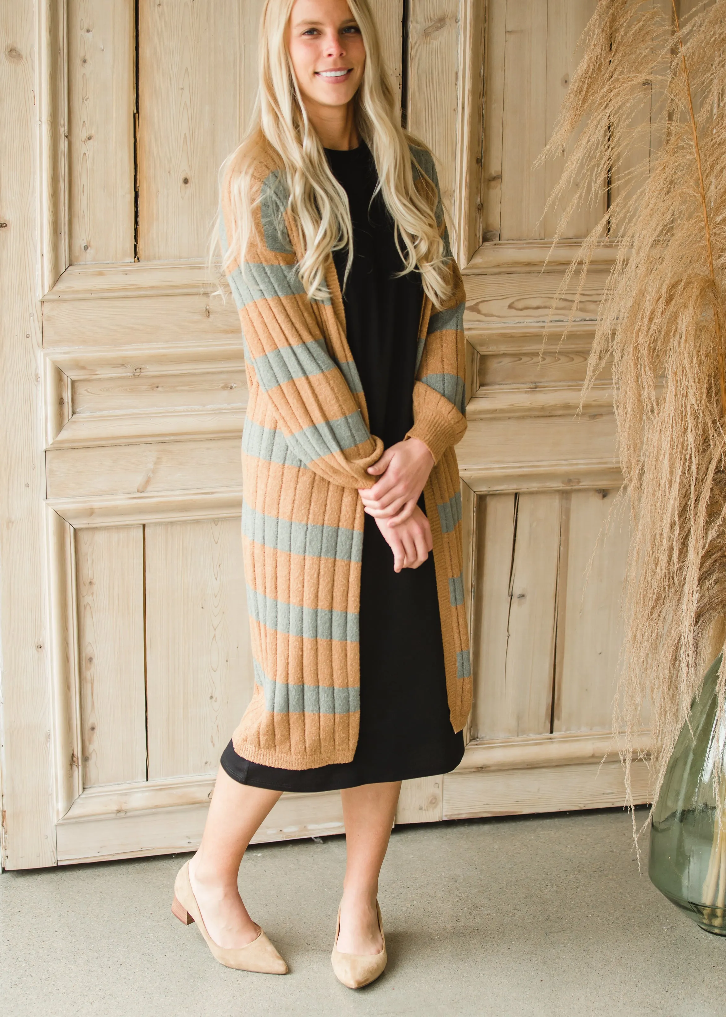 Black French Terry Midi Dress