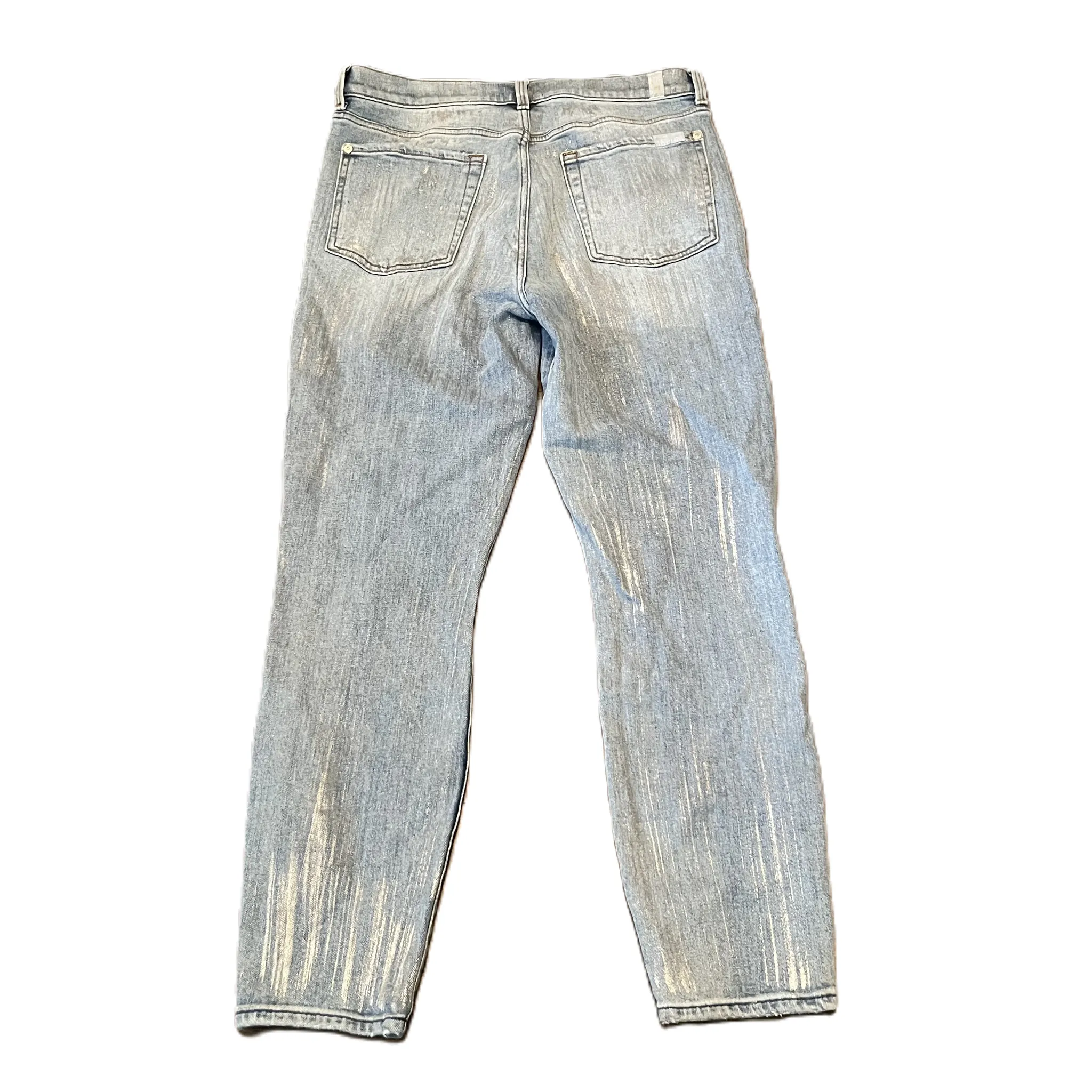 Blue Denim Jeans Skinny By 7 For All Mankind, Size: 8