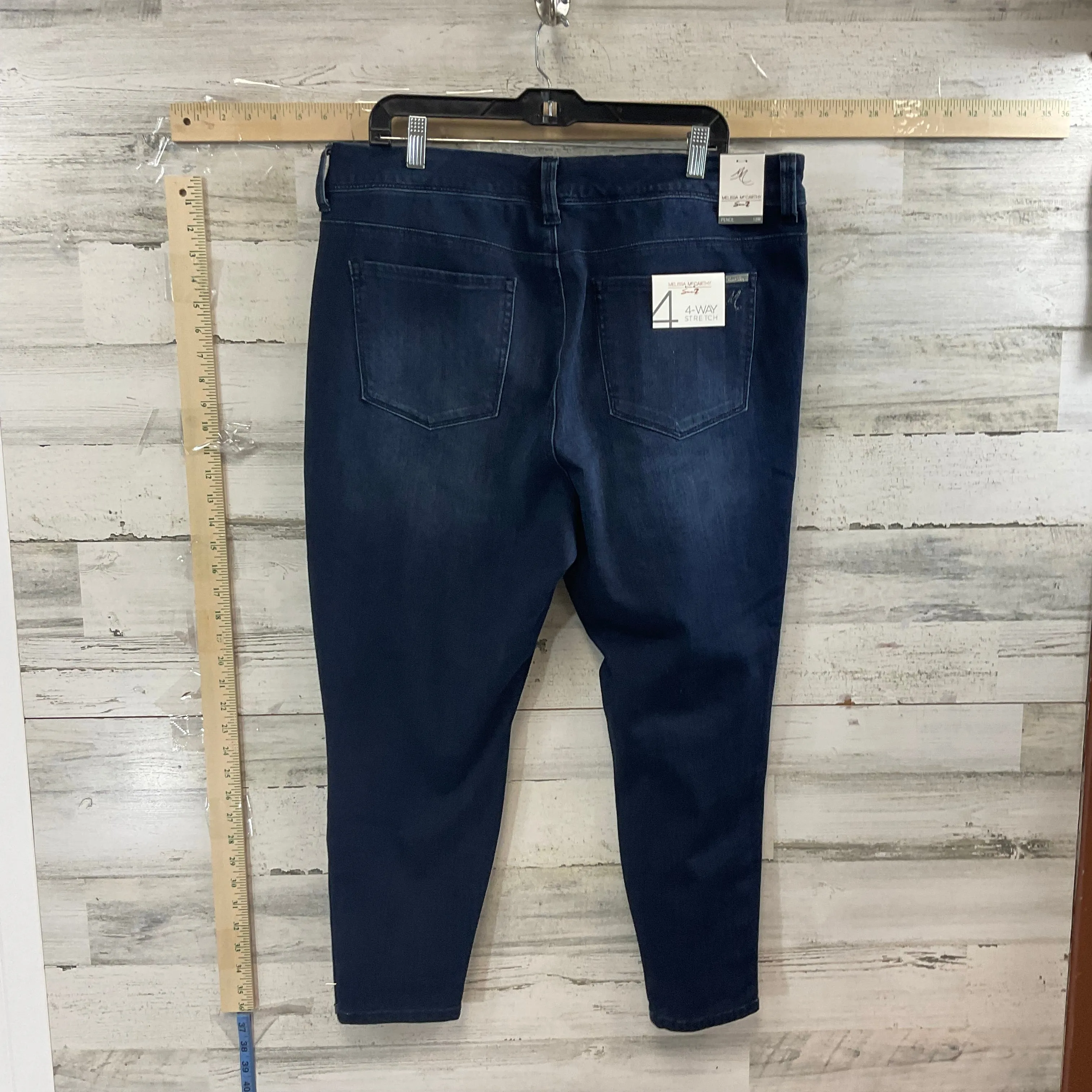Blue Denim Jeans Skinny Seven 7, Size 18