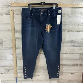 Blue Denim Jeans Skinny Seven 7, Size 18
