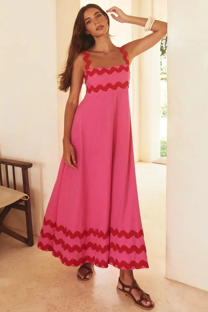 Bohemian Summer Printed A-line Long Dress Sexy Backless Holiday Beach Spaghetti Strap Dresses For Women Maxi Vestidos Para Mujer