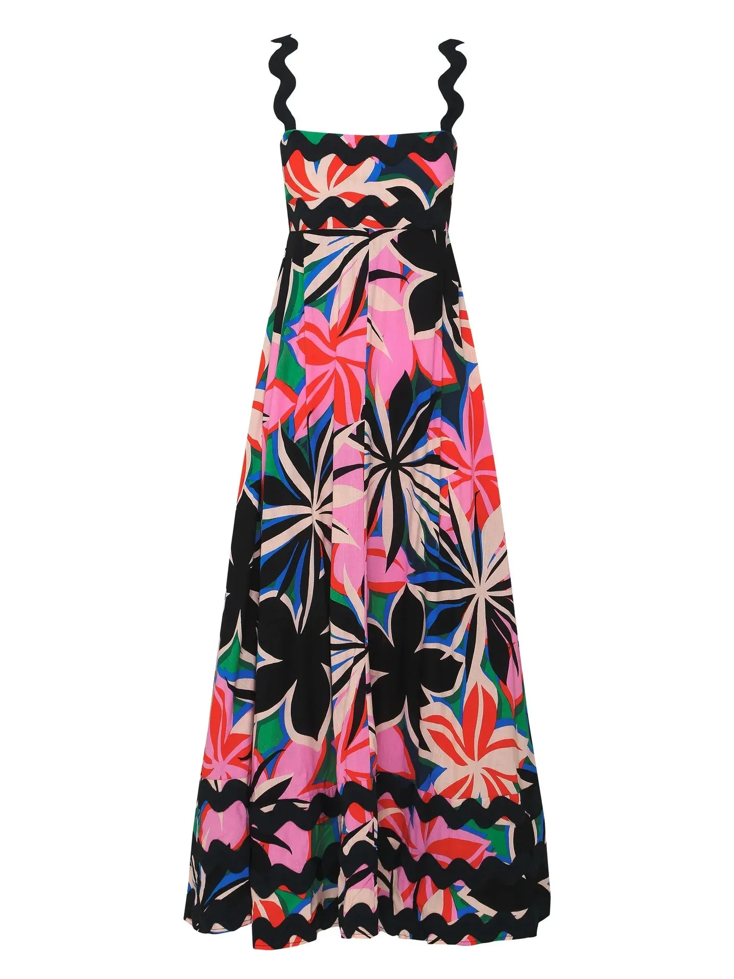 Bohemian Summer Printed A-line Long Dress Sexy Backless Holiday Beach Spaghetti Strap Dresses For Women Maxi Vestidos Para Mujer