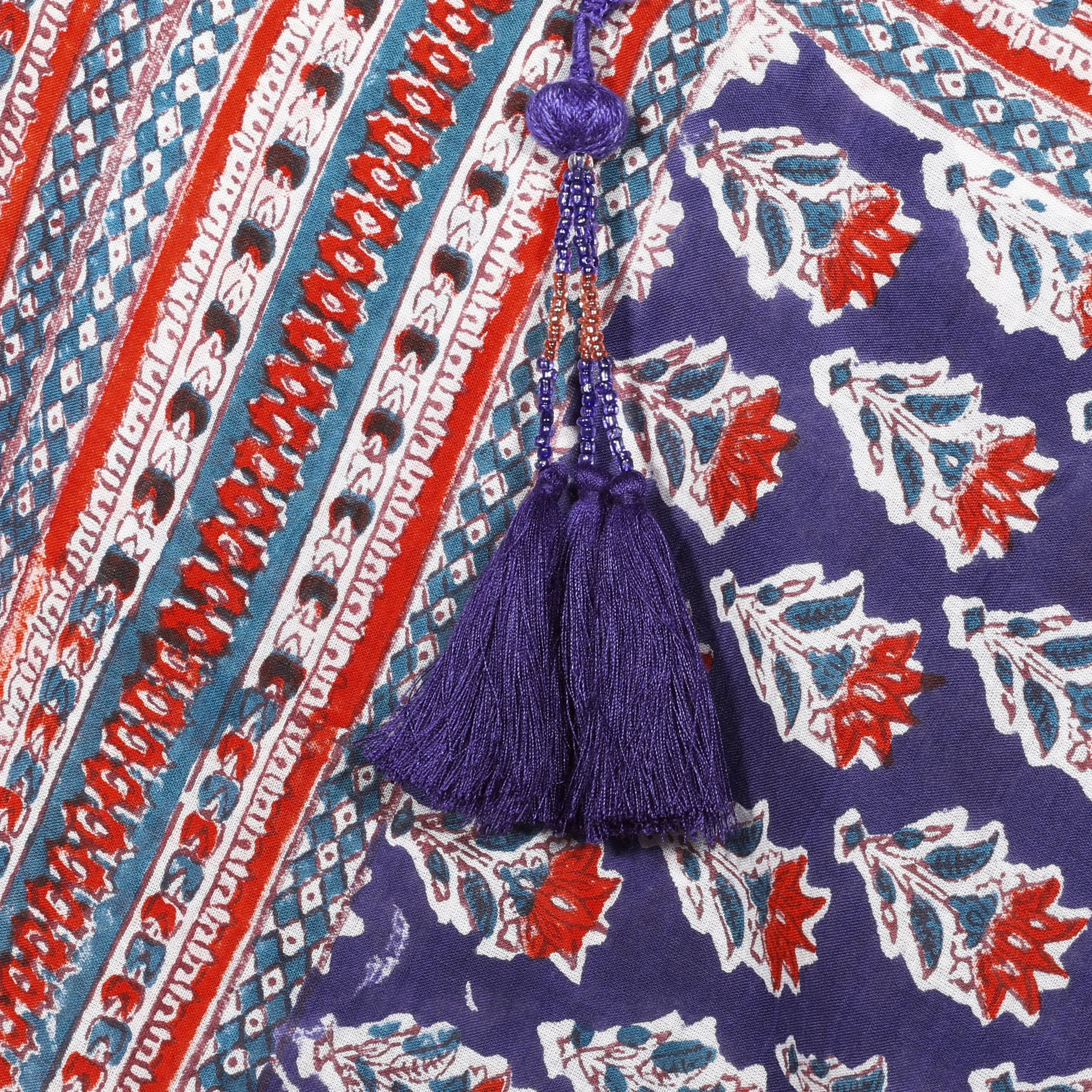 Bollywood Brinjal Floral Short Kaftan