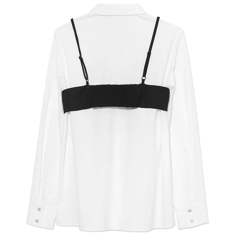 Bow Vest Two-piece Shirt
