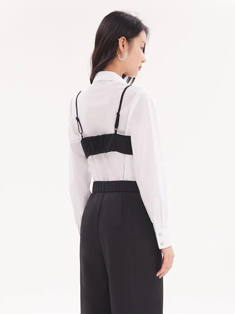 Bow Vest Two-piece Shirt