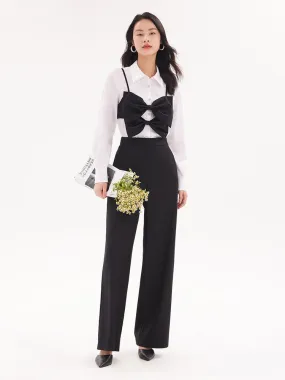 Bow Vest Two-piece Shirt