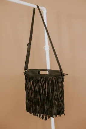 Bristol Layered Fringe Tote, Grey