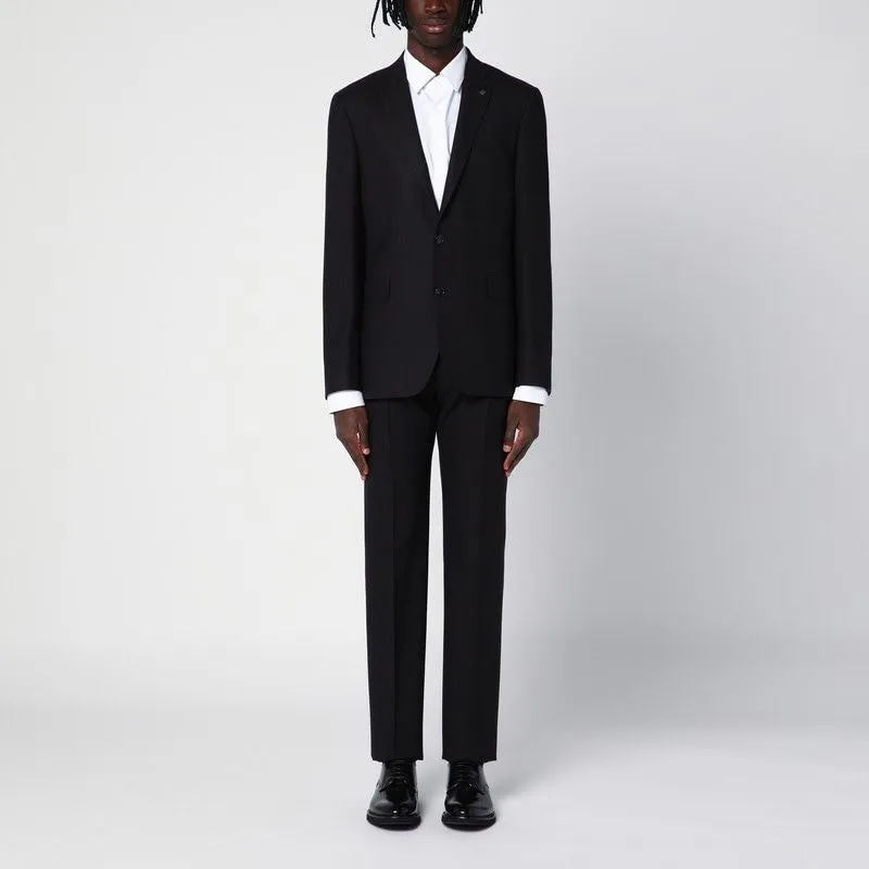 BROWN WOOL AND CASHMERE SINGLE-BREASTED SUIT
