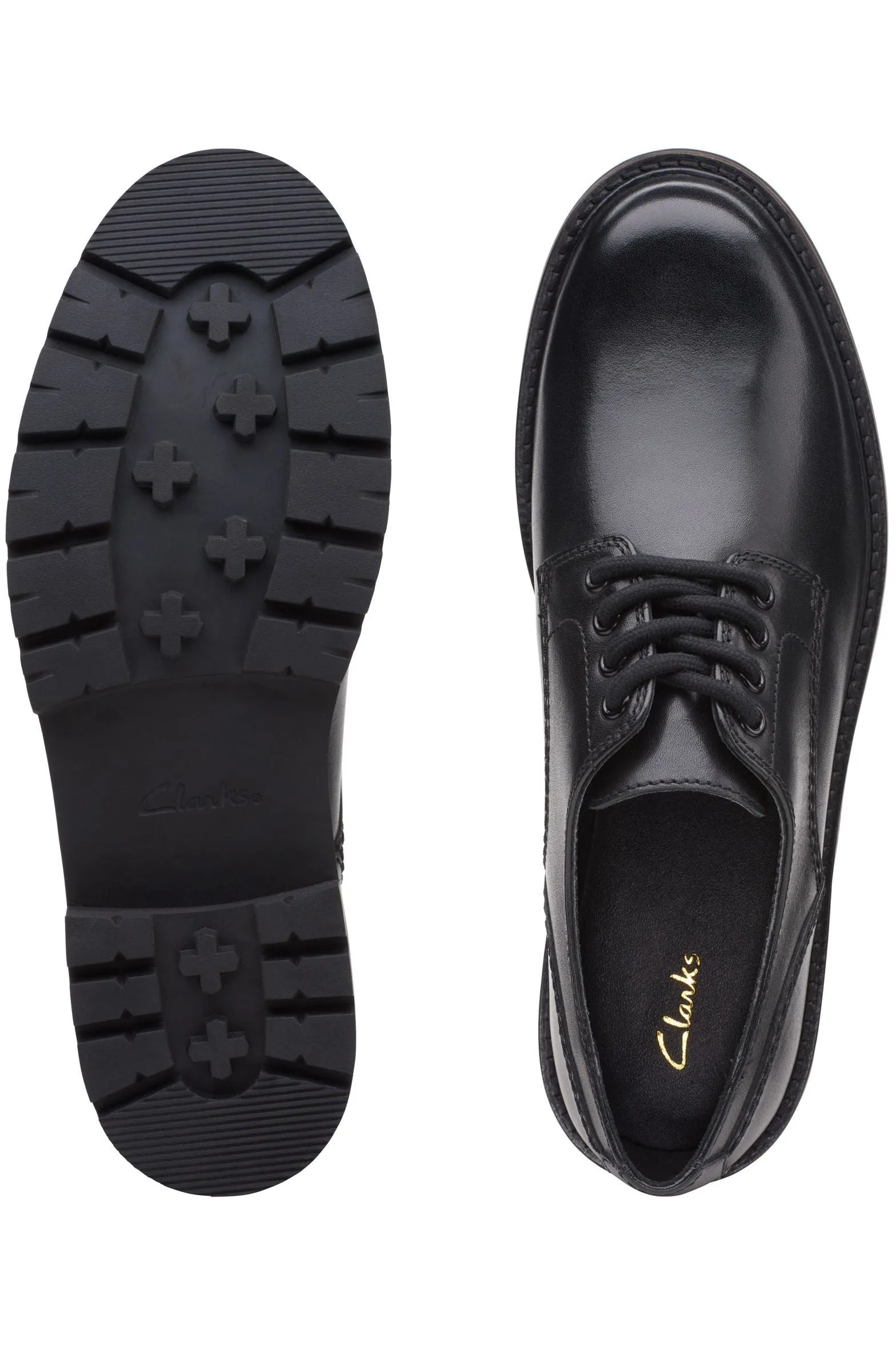 Clarks Orianna Derby in Black leather