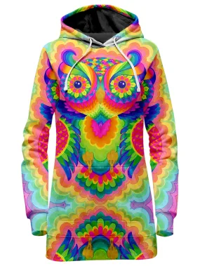 Cosmic Owl Hoodie Dress