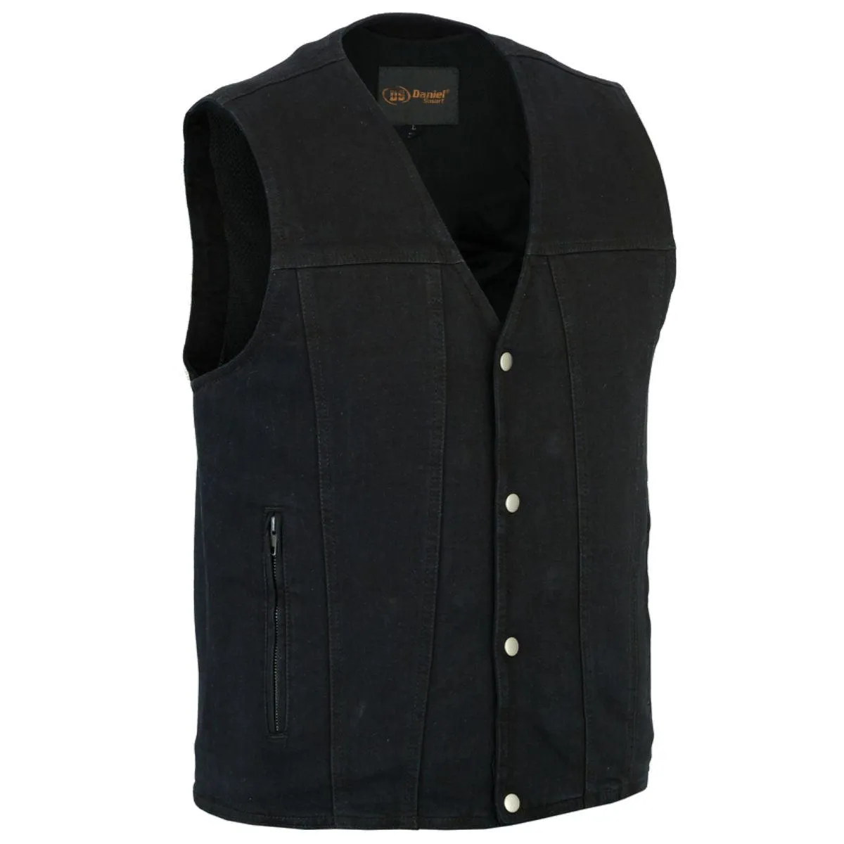 Daniel Smart Concealed Carry Black Denim Vest