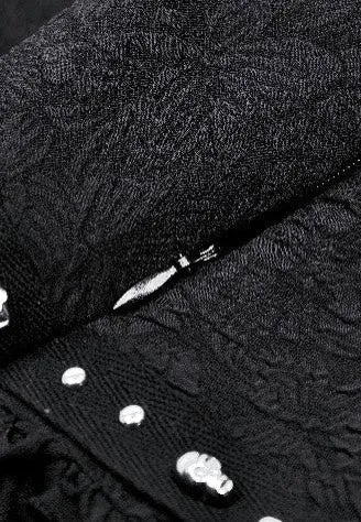 Dark In Love - Punk Irregular Tattered Skul Black - Skirt
