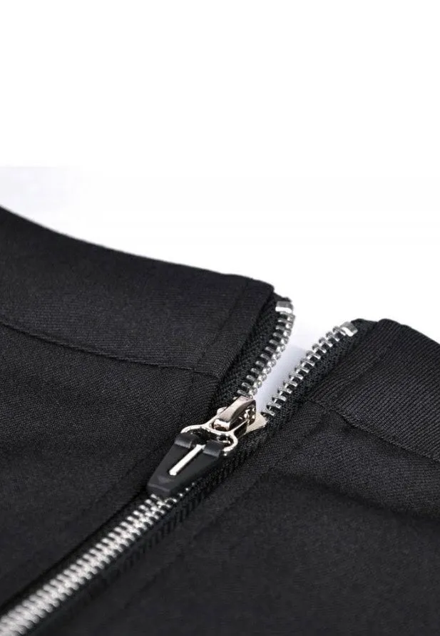 Dark In Love - Punk Sexy Slit Irregular Black - Skirt