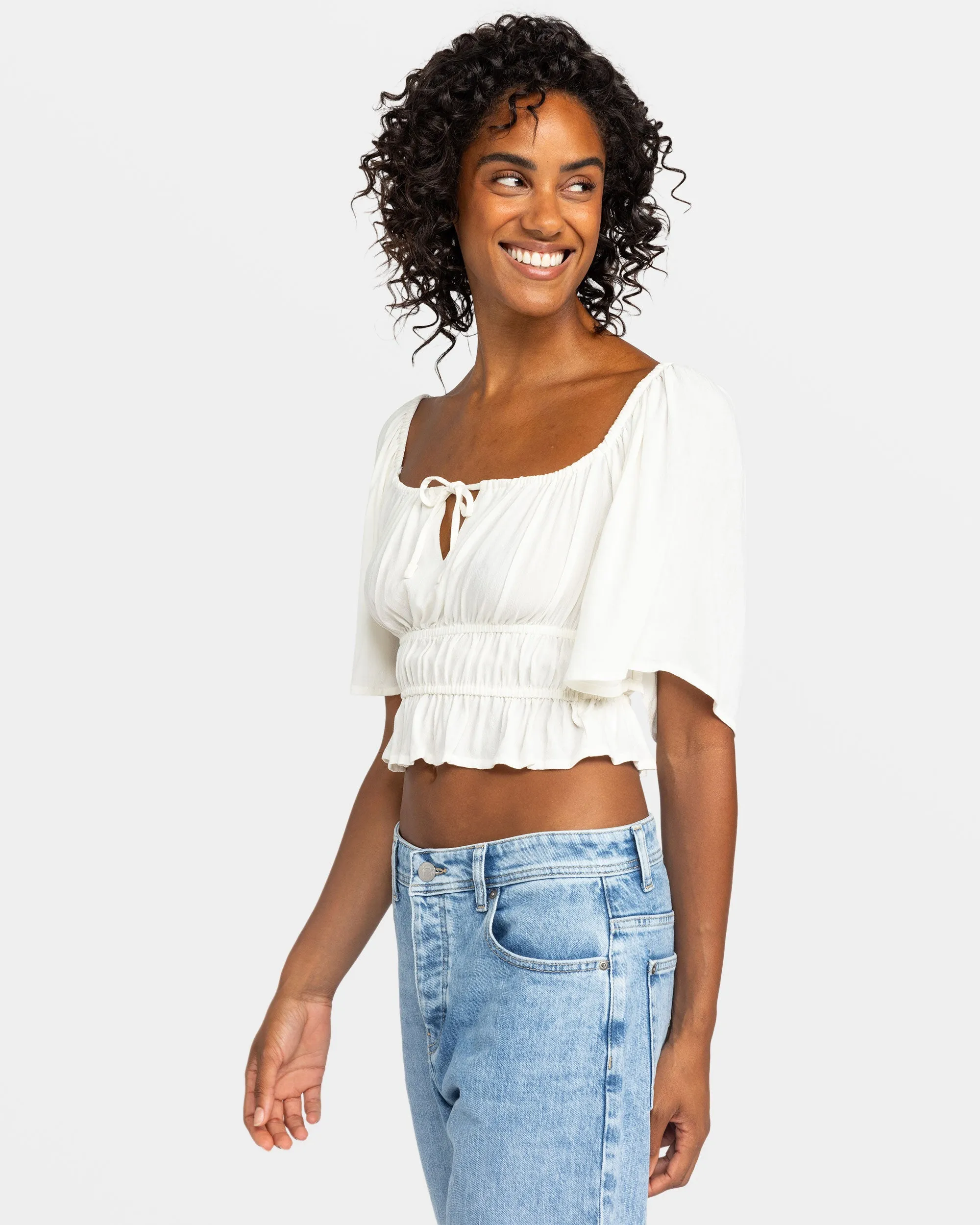 Dawn Winds Crop Top - Egret