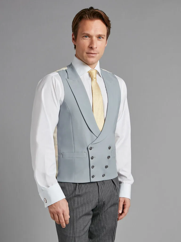 Double Breasted Wool Vest - Grey