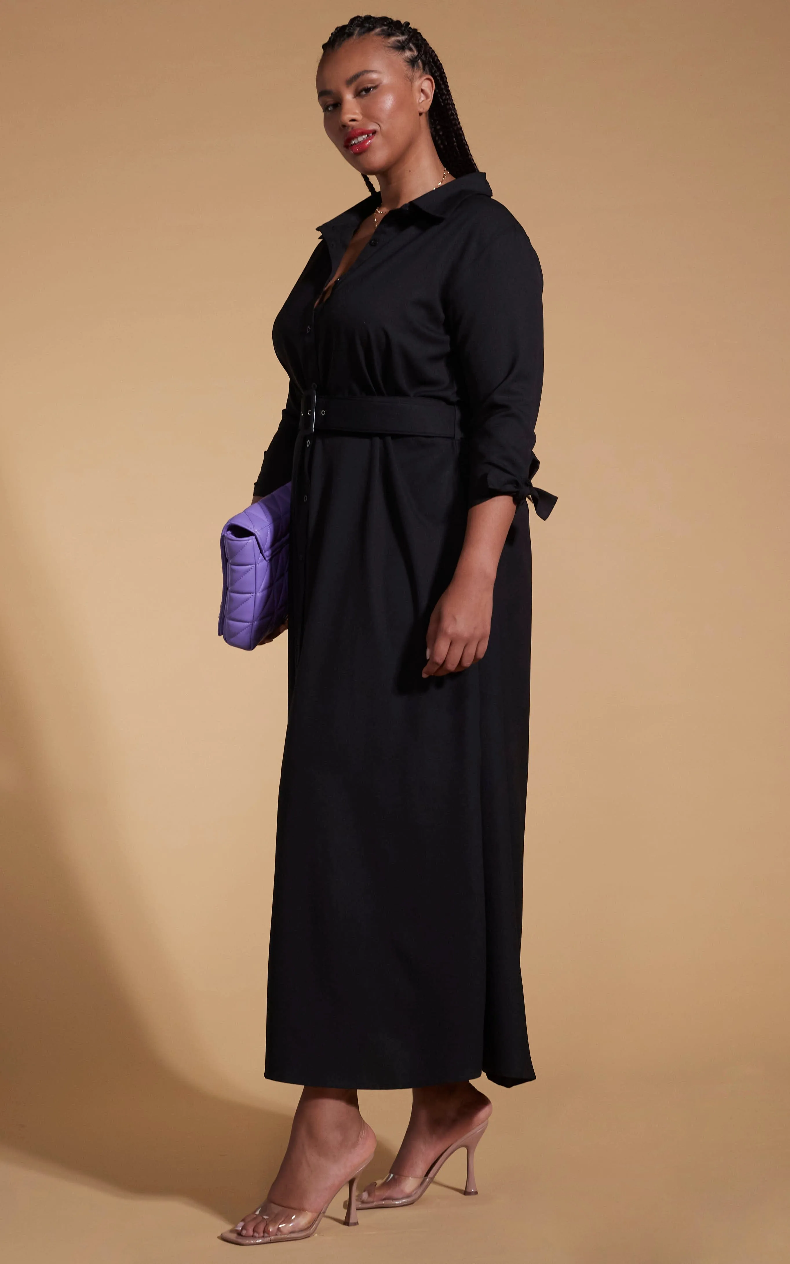Dove Dress In Black - Extended Sizing