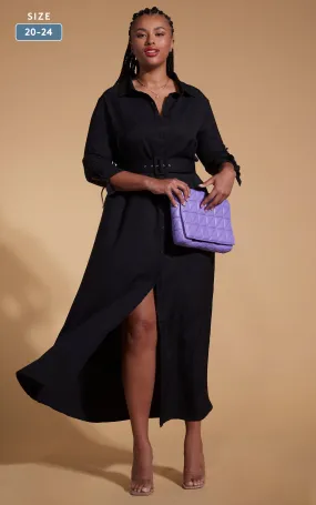 Dove Dress In Black - Extended Sizing