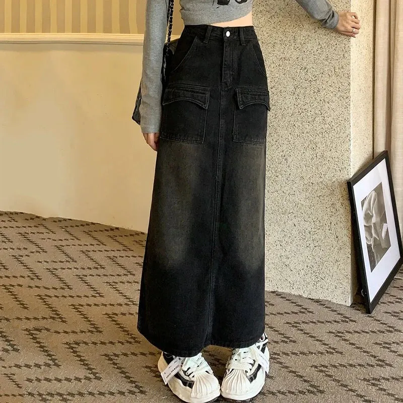 DressBetty - Vintage High Waist Streetwear A-Line Denim Skirt