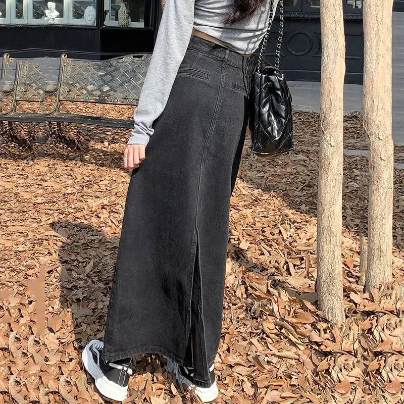 DressBetty - Vintage High Waist Streetwear A-Line Denim Skirt