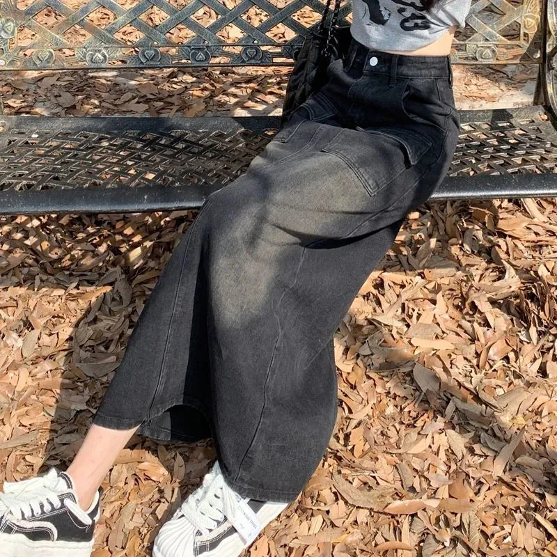 DressBetty - Vintage High Waist Streetwear A-Line Denim Skirt