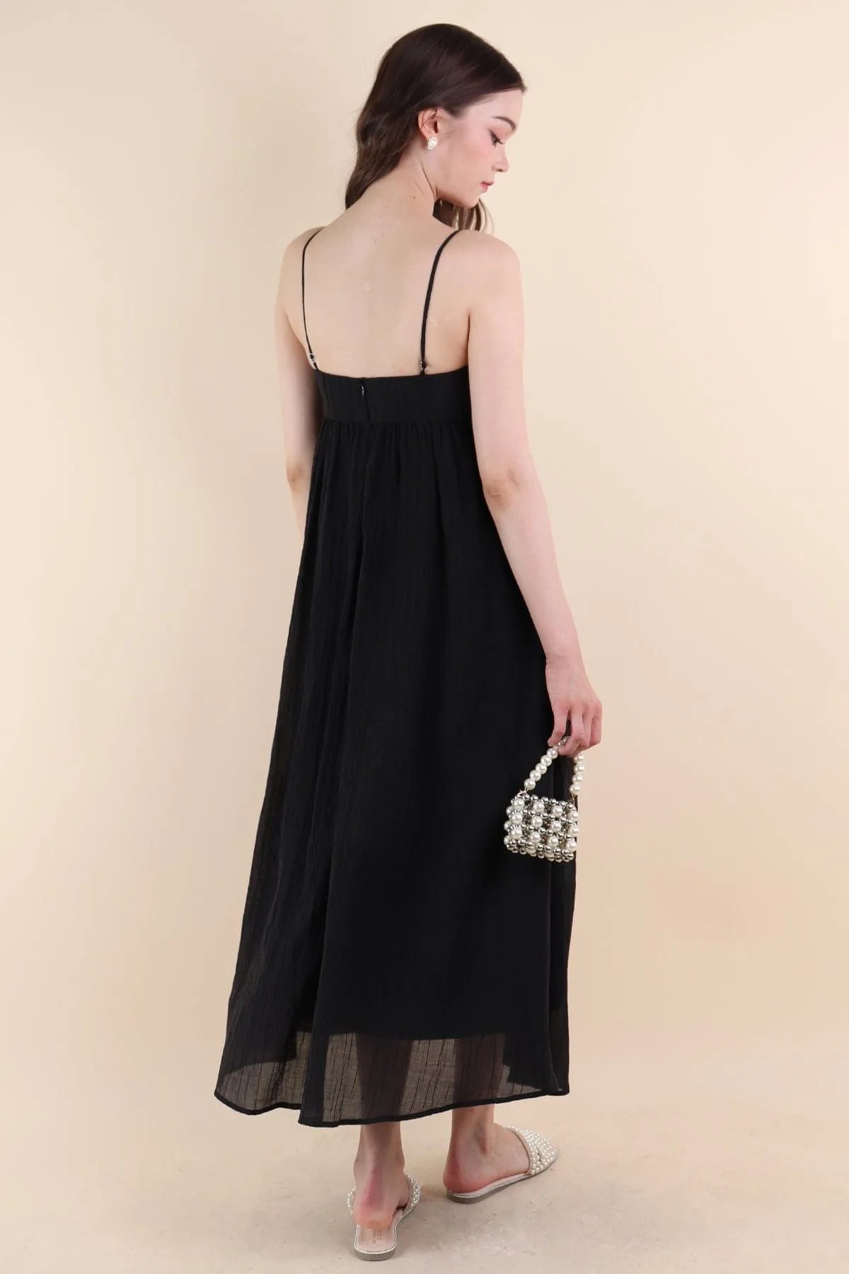 EMERSON CREPE MAXI IN BLACK