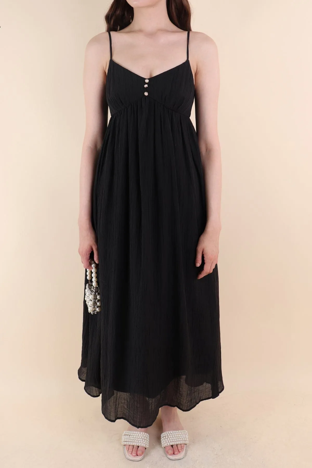 EMERSON CREPE MAXI IN BLACK