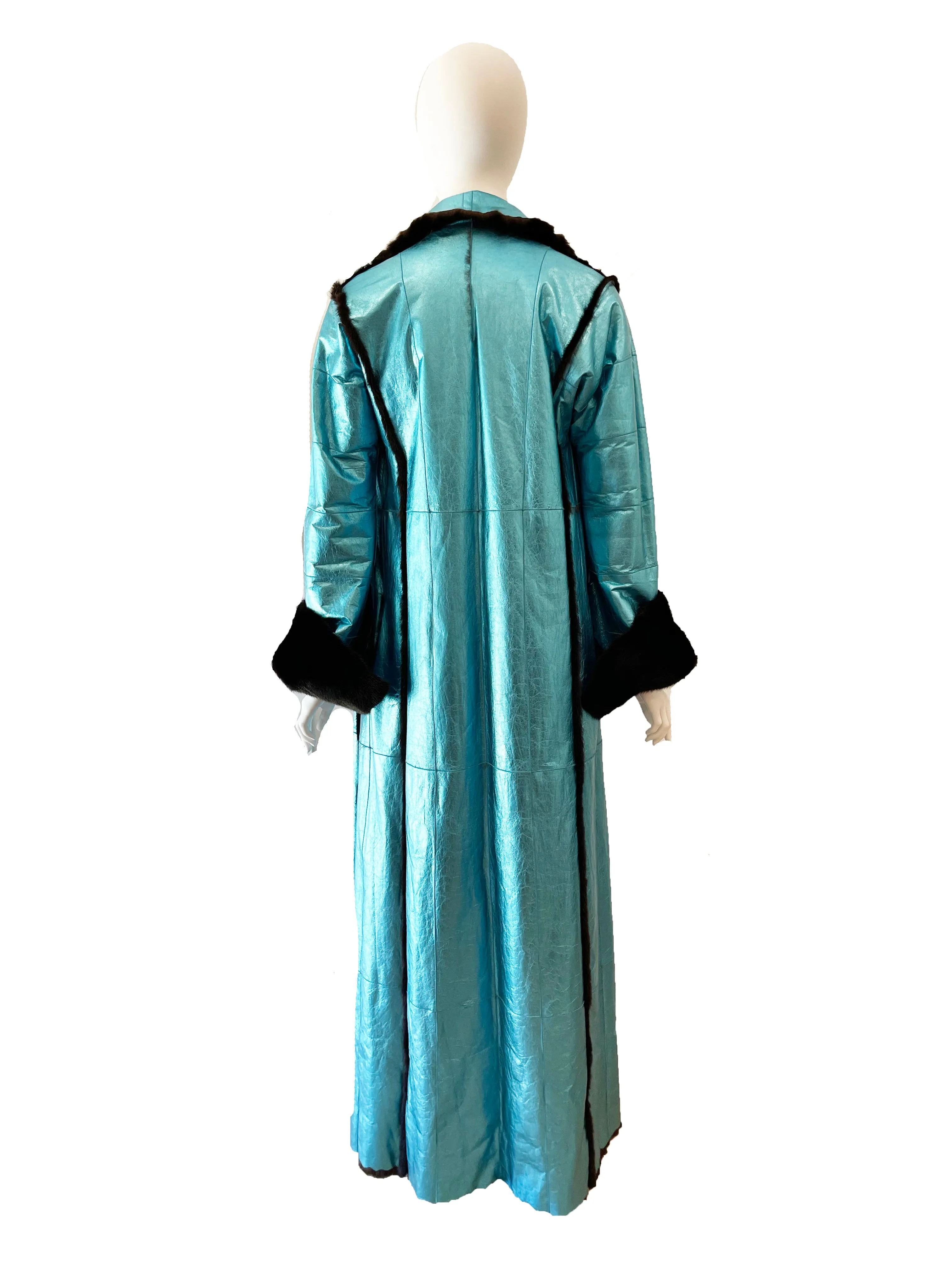 FENDI Metallic Leather Coat