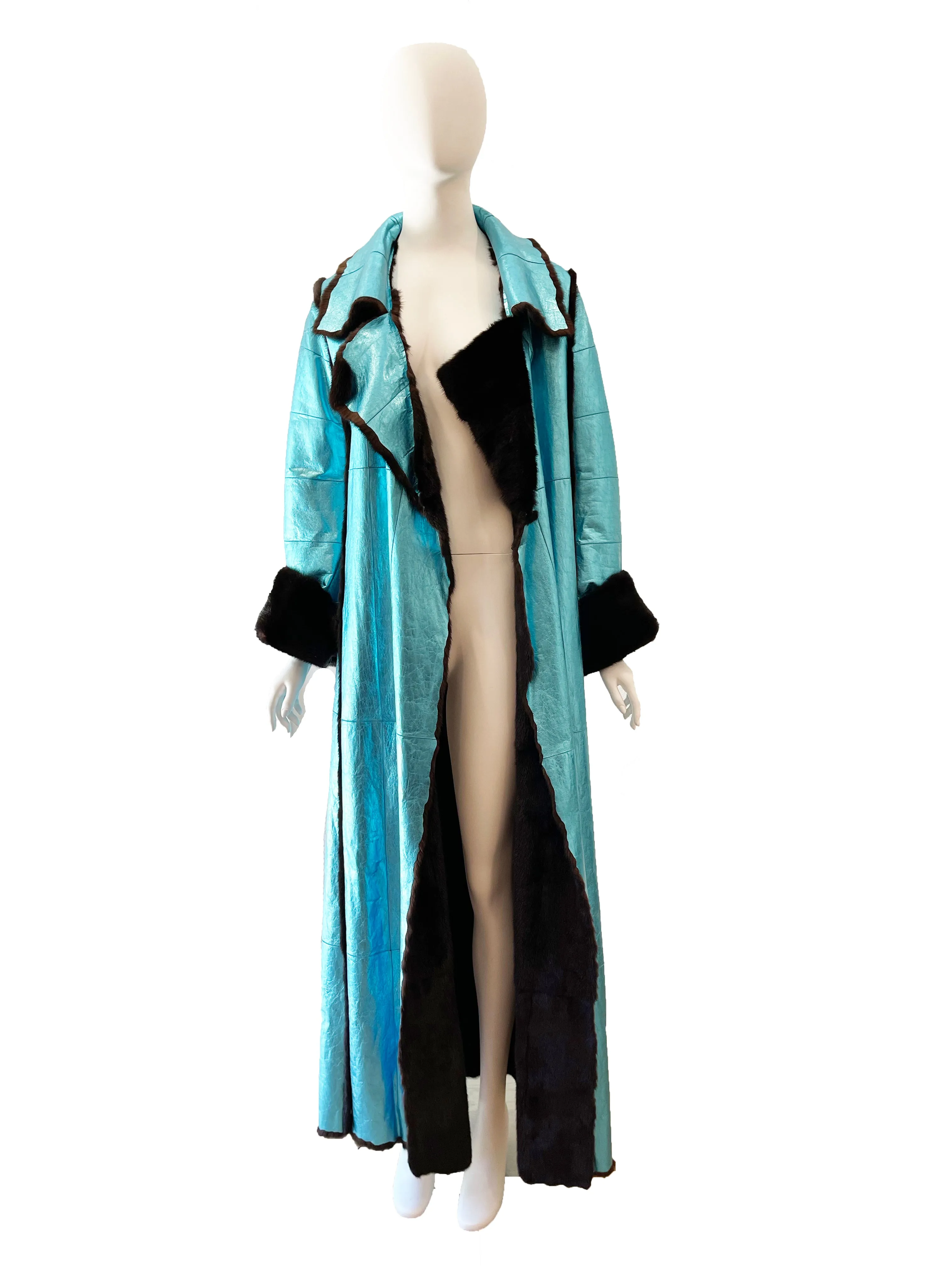 FENDI Metallic Leather Coat