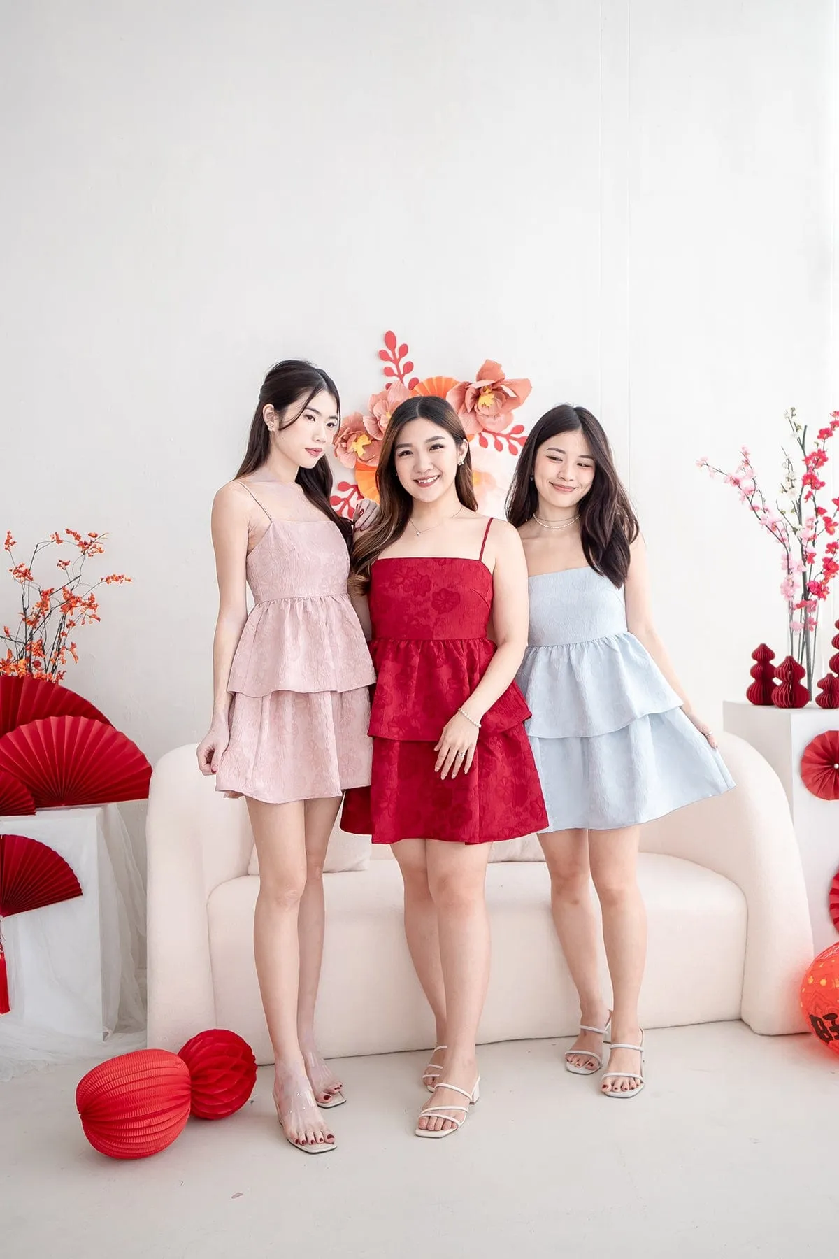 FINCH JACQUARD DRESS IN ROSEA PINK