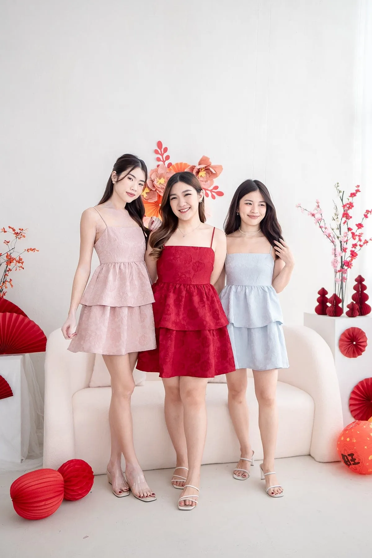 FINCH JACQUARD DRESS IN ROSEA PINK