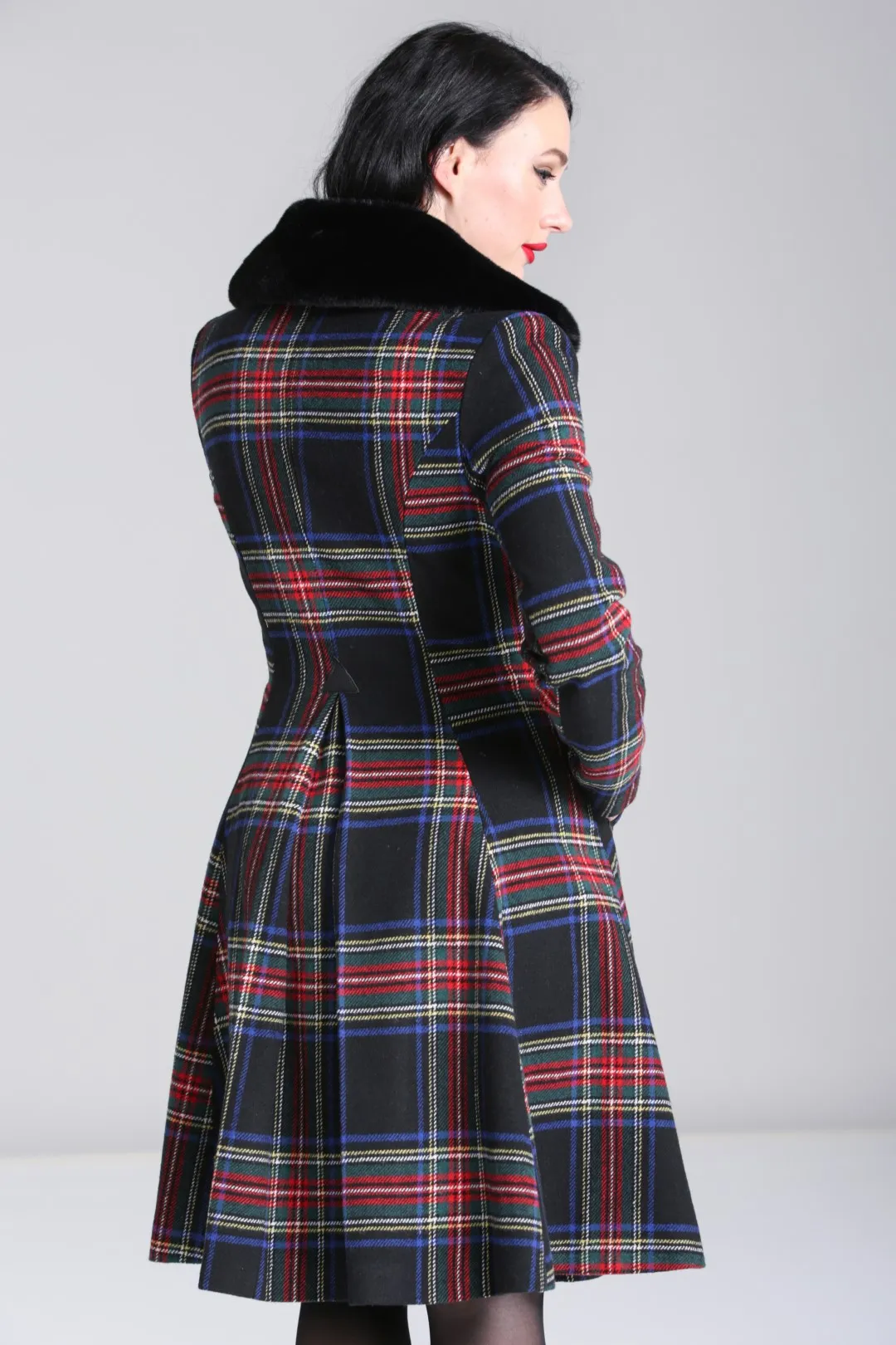 Forester Plaid Coat by Hell Bunny