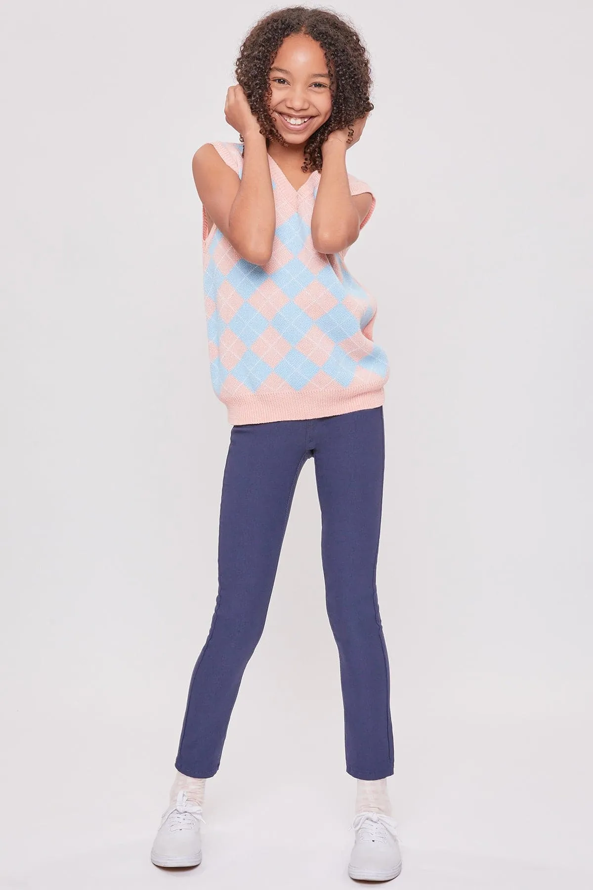 Girls' Stretch Skinny School Color Pants