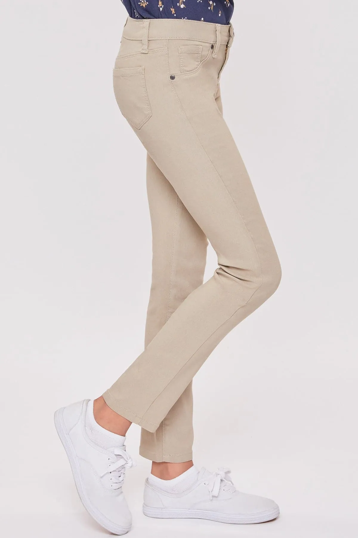 Girls' Stretch Skinny School Color Pants