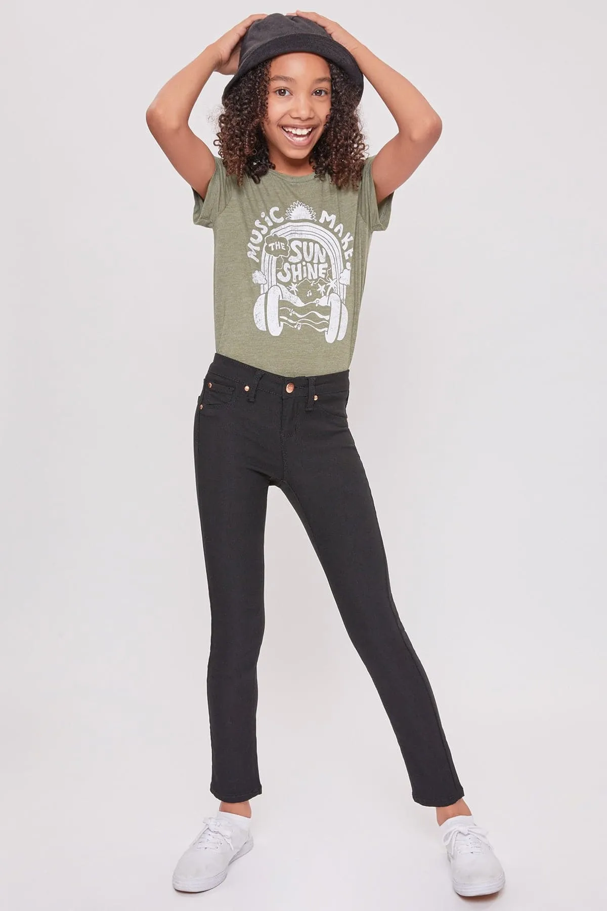 Girls' Stretch Skinny School Color Pants